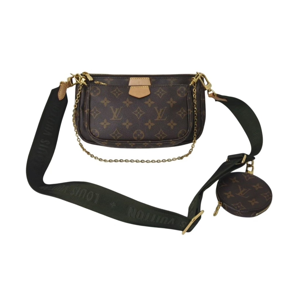 LOUIS VUITTON Multipochette Accessoires Khaki Green Shoulder Bag Monogram